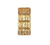 HSTBLEOO Dimmable Modern LED Wall Sconce Bathroom Vanity Light Fixtures Crystal Wall Lighting Gold Long Linear Wall Light Hallway(H 31CM)