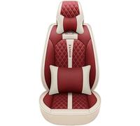 HSTBLEOO Fundas de Asiento de Coche universales, Conjunto Completo de Accesorios for Ford, Todos los Modelos, Focus, Fiesta, Ranger, Kuga, Mondeo, Fusion, Explorer, S-MAX(Red Luxury)