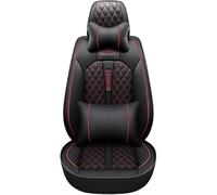 HSTBLEOO Fundas de Asiento de Coche universales, Conjunto Completo de Accesorios for Ford, Todos los Modelos, Focus, Fiesta, Ranger, Kuga, Mondeo, Fusion, Explorer, S-MAX(Black Red Luxury)