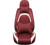 HSTBLEOO Juego Completo Universal de Fundas for Asientos de Coche for VW Volkswagen Passat B5 B6 B7 B8 Golf 4 5 6 7 Tiguan Polo Touareg Jetta Bora Variant Accesorios(Red Luxury)