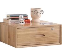 HSTBLEOO Multi-Layer Drawer Storage Box, Flat File Cabinet With Lockable, 1/2/3 Drawer Solid Wood A4 Treatment Storage Cabinet For Home Desktop Office(B,1 drawer)