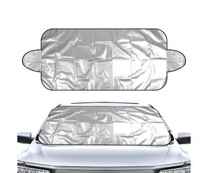 Hsternexy Parasol para parabrisas de coche, 200 x 70 cm, lámina de aluminio reflectante UV, aislamiento térmico, protección solar para parabrisas, plegable y resistente al viento, universal