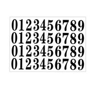 Hsthe Sea - 10 hojas de 400 piezas de pegatinas con números, número de buzón, número de vinilo, para residencia y letreros de buzón, autoadhesivo (2 pulgadas, negro)