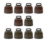 Hsthe Sea 10 Uds. De Campanas de Metal para Mascotas, Cencerro de Estilo Antiguo, campanillas de Oveja para Campanas de Metal para Mascotas para Vacas, Caballos y ovejas