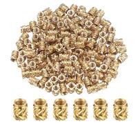 Hsthe Sea 100 Piezas de Inserto roscado RX-M3 x 5 x 4 Casquillos roscados Hechos de latón, Tuercas de inserción moleteadas, se Pueden Utilizar con Calor en Piezas de plástico de impresión 3D