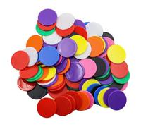 Hsthe Sea 100pcs Plastic Counter Cards Small Learning Counters Blank Card for Game Play Counting Learning Math Reward