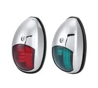 Hsthe Sea 2 Luces de navegación LED Marinas Rojas y Verdes de 12 V, luz de navegación Impermeable, luz de Puerto roja de estribor Verde, Montaje Lateral, Puede acomodar hasta 20 Metros de Barco