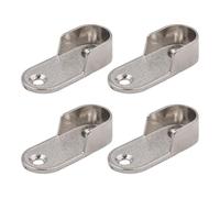 Hsthe Sea 2 PCS Clothes Rod Wardrobe, Clothes Rod Bracket Wall Wardrobe Rod, Zinc Alloy Oval Wardrobe, Clothes Rod Bracket Closet Tube Bearing Rod Bracket