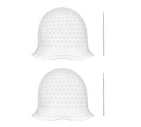 Hsthe Sea 2 uds. De Gorro de Silicona para Resaltar con Gancho, Juego de Herramientas de tinción para salón de peluquería Reutilizable Profesional para Mujeres y Hombres