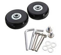 Hsthe Sea 2 uds Maleta de Equipaje Ruedas de Repuesto Maleta de Equipaje Herramienta de reparación reparación Rueda de Goma Equipaje Accesorios Kit con Tornillo (45 * 18mm)