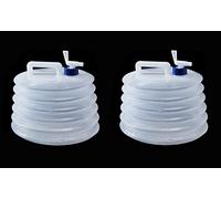 Hsthe Sea 2 x bidones de Agua Plegables, dispensador de Agua, bidón Plegable, bidón de Agua con Grifo, depósito de Agua, depósito de Agua, bidón Plegable para Camping, 15 L, sin BPA
