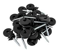 Hsthe Sea 20 aisladores eléctricos de anillo de esgrima aisladores, aislador de anillo de malla de alambre, aislador de poste de madera atornillado, para cuerdas, cables y hebras