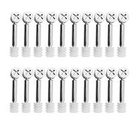 Hsthe Sea 20PCS 3 en 1 Conector de muebles Accesorios de conexión Cerradura de leva excéntrica Ø12 mm y M6x40 mm Tornillos de espiga para montaje de armario Conexión de bloqueo de empalme