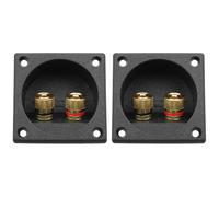 Hsthe Sea 2pcs Square 2-Way Speaker Box Terminal Cup, Speaker Junction Box with Banana Connector for DIY Home Car Stereo Speaker