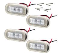 Hsthe Sea 4PCS Luces de yate Luces de Barco Accesorios de Barco Iluminación de Cabina de popa Impermeable para Pesca Pontón Barco Velero Kayak Yate Bajo Barco Barco -Blanco