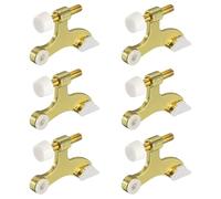 Hsthe Sea 6 pasadores de bisagra, Tope de Puerta Dorado, bisagras Ajustables de Alto Rendimiento con topes de Goma, protección contra daños en la Pared