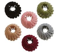 Hsthe Sea 6 uds. De Pinzas para el Pelo de Nido de pájaro Vintage de Terciopelo, Horquilla Elegante para Cola de Caballo, Accesorios para el Cabello de Hierro rizador para Mujeres y ni?as