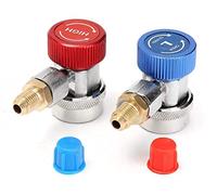 Hsthe Sea Adaptador AC R134A, Conector de Acoplamiento rápido Ajustable 134A R-134A, Accesorios de 1/4 Pulgadas Que Funcionan con Juego de manómetro múltiple