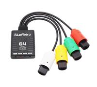 Hsthe Sea Adaptador de Controlador inalámbrico N64, convertidor Compatible con 4 empuñaduras Bluetooth para Controladores Switch Pro Wii PS3 PS5