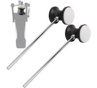 Hsthe Sea Batidor de Tambor para Pedal de Bombo Doble, Mango de Acero Inoxidable de 180mm, Accesorios de Piezas de percusión de Tambor, Paquete de 2