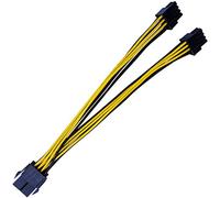 Hsthe Sea Cable de alimentación para tarjeta gráfica 030-0571-000 CPU de 8 pines macho a doble PCIe adaptador hembra de 8 pines para K80/M40/M60/P40/P100 de 4 pulgadas a 20 cm