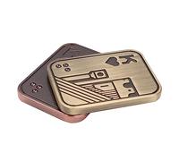 Hsthe Sea Fidget Slider Toy, Metal Poker Fidget Slider EDC Juguetes para adultos Fidget, Juguetes sensoriales para autismo TDAH, Juguetes de escritorio, Regalos para novio y padre(bronce)