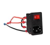 Hsthe Sea Interruptor de alimentación de Impresora 3D 15A 220 V/110 V Interruptor de Fuente de alimentación/módulo de Enchufe Adaptador con Fusible para Impresora 3D