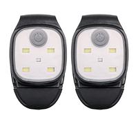 Hsthe Sea - Juego de 2 Luces para Correr al Aire Libre con Clip para la Noche, Reflectantes, Recargables por USB, luz LED de plástico, luz de Seguridad