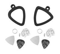 Hsthe Sea Juego de 2 púas de Guitarra, Collar con púas de Guitarra geniales para Guitarra eléctrica, bajo, Ukelele, Almacenamiento de púas para guitarristas