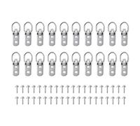 Hsthe Sea Juego de 20 ganchos para colgar marcos de fotos con anilla en D, para colgar cuadros pesados, con tornillos