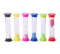 Hsthe Sea Juego de 6 temporizadores de Arena de Reloj de Arena Coloridos para la Oficina en casa en el Aula
