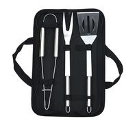 Hsthe Sea Juego de Herramientas para Barbacoa de 3 Piezas,Kit de Herramientas para Barbacoa de Acero Inoxidable con Bolsa de Asas,Pinzas y Pala,Accesorios para Herramientas de Barbacoa para Barbacoa