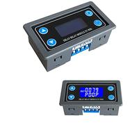 Hsthe Sea Módulo de relé de retardo 12V 24V 0.01s-9999min Módulo de Interruptor de retardo de Ciclo de Temporizador Digital con botón de Interruptor de Pantalla LCD
