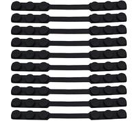 Hsthe Sea Paquete de 10 Correas de extensión de máscara de Silicona Hebilla de fijación de máscara Ajustable Alivia la presión y el Dolor Negro
