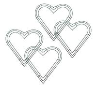 Hsthe Sea Paquete de 4 marcos de corona de metal con forma de corazón de 20 cm, marcos de corona de alambre de corazón verde para bricolaje, boda, primavera o corona de jardín