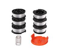 Hsthe Sea Paquete de 8 bobinas de repuesto para cortabordes, 30 pies 0,065 pulgadas, compatible con Black & Decker AF-100 (6 bobinas de repuesto + 1 tapón para bobina + 1 muelle).