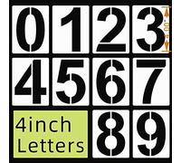 Hsthe Sea Plantillas de números de 4 Pulgadas, Plantillas de Pintura Digital Reutilizables para Plantillas de Pasteles, Plantillas de Pintura de números de dirección