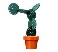 Hsthe Sea Posavasos Divertidos,diseño de Cactus con Soporte para Maceta, diseño Creativo en Forma de Cactus, Juego de 6 Piezas para decoración del hogar y la Oficina (Verde con Punto)