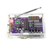 Hsthe Sea Radio FM electrónica FM 87-108MHz portátil DIY 2 Modos de alimentación con Conector para Auriculares Kit Digital