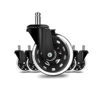 Hsthe Sea - Ruedas de repuesto de goma estilo Rollerblade de 5 piezas, ruedas de repuesto para sillas de oficina, ruedas giratorias silenciosas, perfectas para pisos de madera, alfombras y baldosas