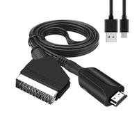 Hsthe Sea Scart to HDMI Converter, Video Audio Converter, SCART to HDMI Lead for HD 720P/1080P Scart to HDMI Cable for HDTV, Projector, VHS VCR、DVD Player