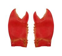 Hsthe Sea Sea Guantes Accesorios para Disfraces Simulación Guantes de Garra Guantes Rojos de Halloween Novela Guantes de Pata Guantes Divertidos de Halloween