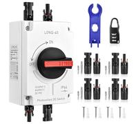 Hsthe Sea Solar Photovoltaic DC Switch IP66 Waterproof Solar PV System Isolator for RVs Ships Houses Photovoltaic DC Isolation Switch DC 1200V 40A
