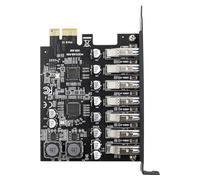Hsthe Sea Tarjeta de expansión PCIE de 7 Puertos PCIE a USB 3,0 HUB, Controlador Externo de 5Gbps, Tarjeta adaptadora extensora PCI Express para Win XP 7 8 10 11