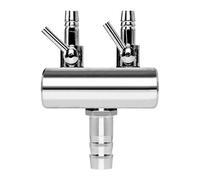 Hsthe Sea Válvulas de Control de Aire de Acuario Ajustables, válvula de Control de Flujo de Aire Divisor de línea aérea de Tanque de Peces de Acero Inoxidable para Acuario(2 vías)