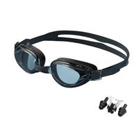 HSTWODE 1 gafas de natación ópticas unisex, miopía, 1,5 a 7,0 dioptrías, impermeables, antivaho, HD, puente nasal ajustable (negro, -1,5)
