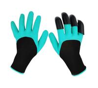 HSTWODE 1 par de guantes de jardinería, impermeables y transpirables. Con/sin garras para excavar, plantar y deshierbar. (Solo mano derecha con garra)