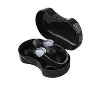 HSTWODE 1 par de tapones de silicona con 1 pinza para la nariz, tapones para los oídos, tapones para los oídos para evitar que el agua entre en las orejas y la nariz al nadar (negro, talla única)