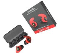 HSTWODE 1 par de tapones de silicona Plus diez cabezales de esponja de repuesto, tapones para dormir, para el día a día en viajes, para dormir o estudiar (rojo, talla única)