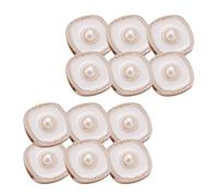 HSTWODE 12 botones de lujo de plástico con revestimiento de metal - 18, 21, 25 mm - Puente alto de botones - para abrigos, blazers, cárdigans, cárdigans y moda femenina (12#, 21 mm)